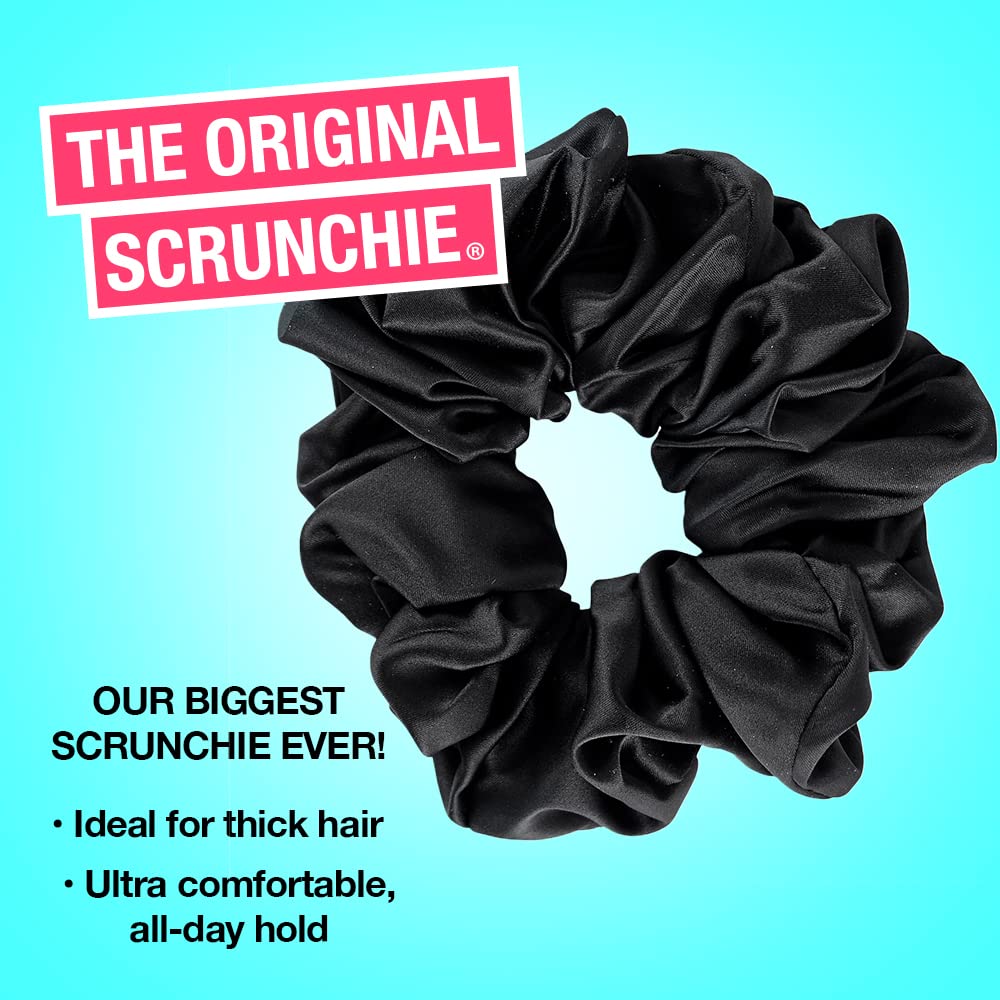 Scunci By Conair The Original Scrunchie Jumbo Size In Washable Black ...